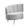 Hasna Three Seat Grey Velvet Sofa