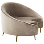Hasina Three Seat Mink Velvet Sofa