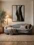 Hasina Three Seat Grey Velvet Sofa