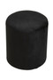 Haley Black Velvet Pouffe