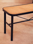 Depok Metal and Rattan Bench