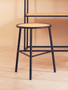 Depok Rattan Seat Stool with Metal Legs