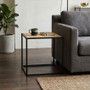 Depok Rattan and Metal Square Side Table