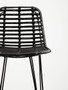 Lagom Black Natural Rattan Bar Chair