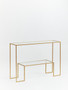 Avento Gold Finish Console Table