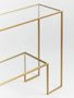 Avento Gold Finish Console Table