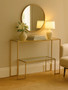 Avento Gold Finish Console Table
