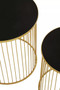 Avento Set Of Two Black And Gold Side Tables