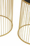 Avento Set Of Two Black And Gold Side Tables