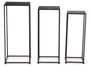 Avento Set Of Three Square Black Plant Stands