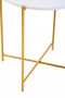 Trosa White and Gold Side Table