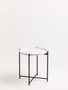 Trosa Side Table with Round White Top