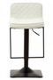 Baina White Leather Effect and Black Base Bar chair
