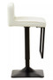 Baina White Leather Effect and Black Base Bar chair