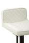 Baina White Leather Effect and Black Base Bar chair