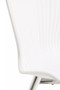 Laila White Seat And Silver Chrome Legs Dining Chair
