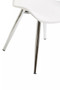 Laila White Seat And Silver Chrome Legs Dining Chair