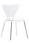 Laila White Seat And Silver Chrome Legs Dining Chair