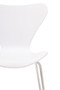 Laila White Seat And Silver Chrome Legs Dining Chair