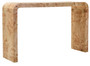 Mota Burl Wood Design Curved Console Table