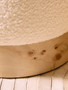 Mota Burl Wood And Cream Boucle Round Stool