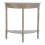 Heritage Half Moon Natural Pine Wood Console Table