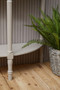 Heritage Putty Grey Pine Wood Half Moon Console Table
