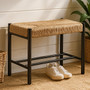Bandar Natural Rope and Black Wood Small Bench