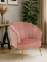 Yolanda Pink Velvet Chair