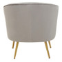 Yolanda Grey Velvet Chair