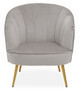 Yolanda Grey Velvet Chair