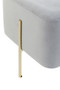 Hayes Square Grey Velvet Stool Hayes Square Grey Velvet Stool