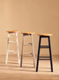 Chester White and Natural Wooden Kitchen or Bar Stool
