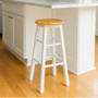 Chester White and Natural Wooden Kitchen or Bar Stool