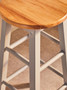 Chester Natural and Grey Wood Bar or Kitchen Stool