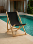Beauport Black Deck Chair
