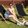 Beauport Black Deck Chair