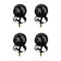 Set of 4 Retro Style Black Ceramic Drawer Knobs Set of 4 Retro Style Black Ceramic Drawer Knobs