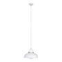 Jasper White and Chrome Pendant Light