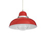 Jasper Red and Chrome Pendant Light