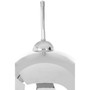 Chrome and White Inside Pendant Light