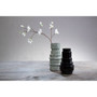Kaga Grey Speckled Earthenware Vase