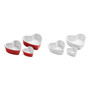 Amour Red Stoneware Heart Shape Dishes