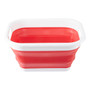 Collapsible Red White Laundry Basket
