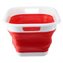 Collapsible Red White Laundry Basket