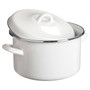 Porter 4.7Ltr White Enamel Casserole Dish