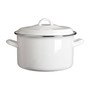 Porter 4.7Ltr White Enamel Casserole Dish