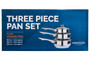 Crosse Set of 3 Stainless Steel Saucepans with Glass Lids