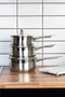 Crosse Set of 3 Stainless Steel Saucepan with Lids