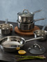 Crosse 5 Piece Stainless Steel Pan Set